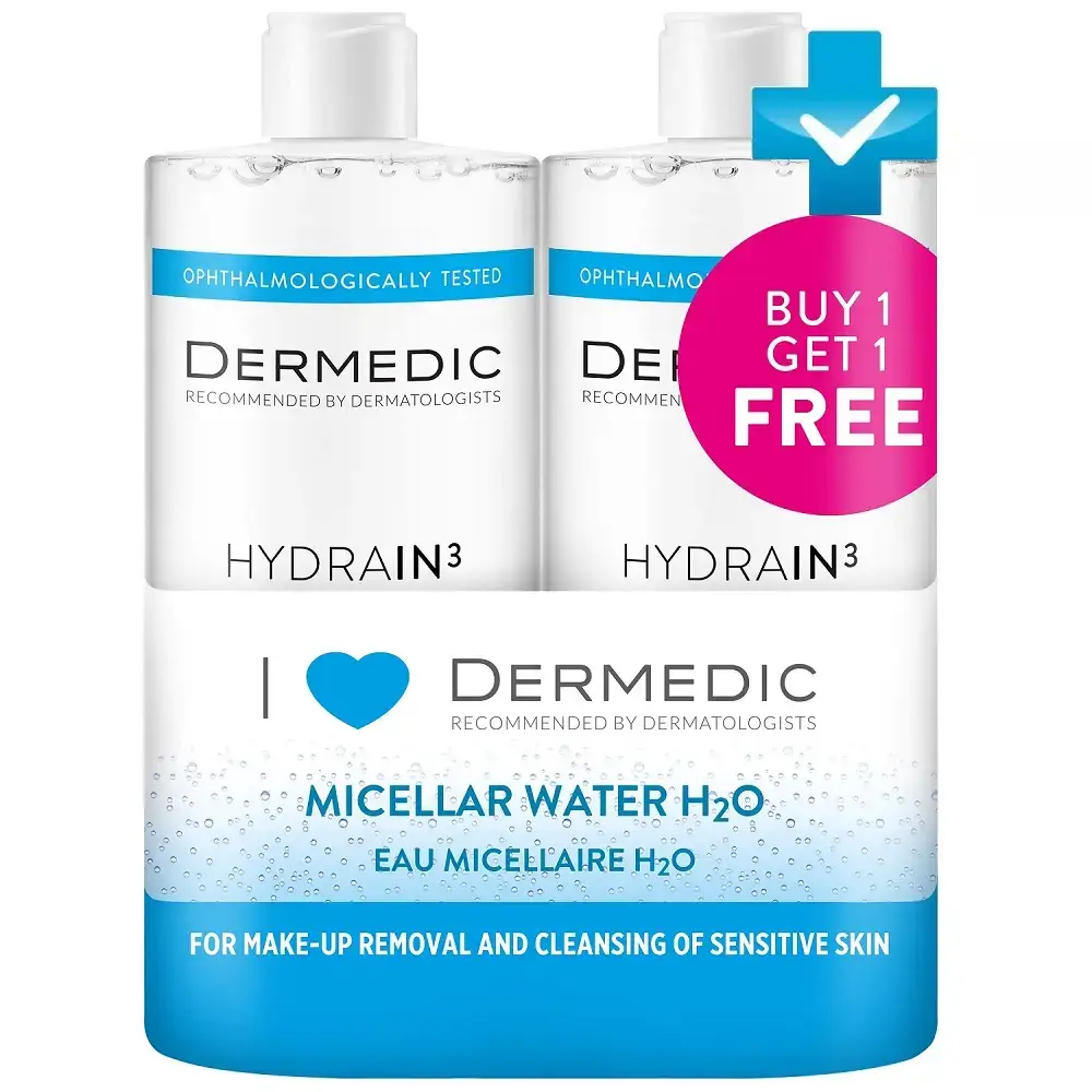 Dermedic HYDRAIN3 HIALURO Дермедик Мицеллярная вода H2O для снятия макияжа для чувствительной кожи вокруг глаз
