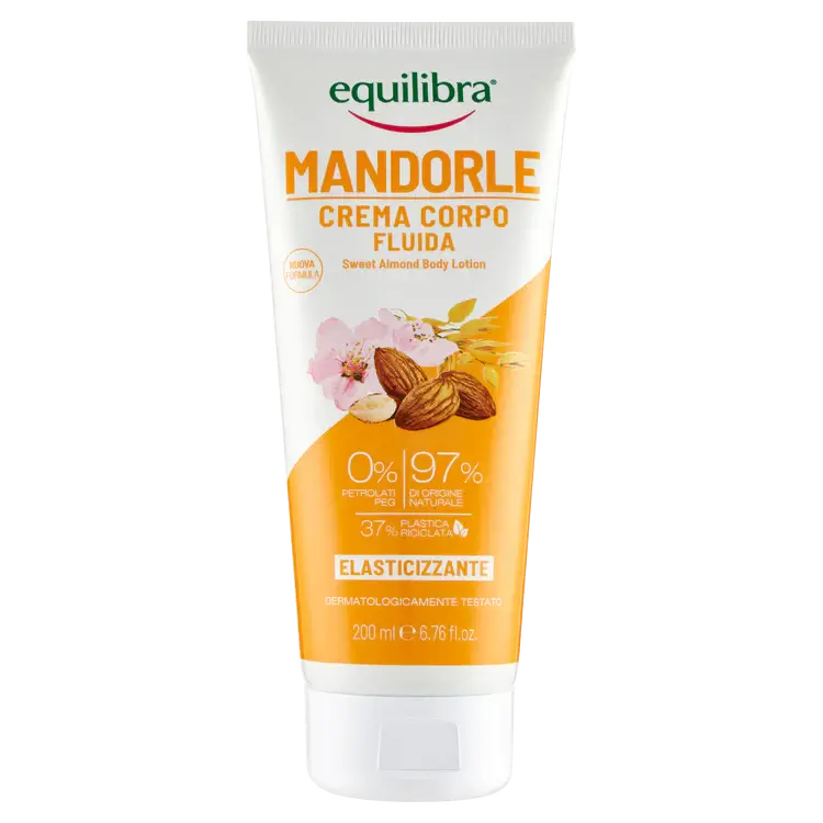 EQUILIBRA Крем-флюид увлажняющийдля тела. Лосьон для тела с миндальным маслом для сухой кожи