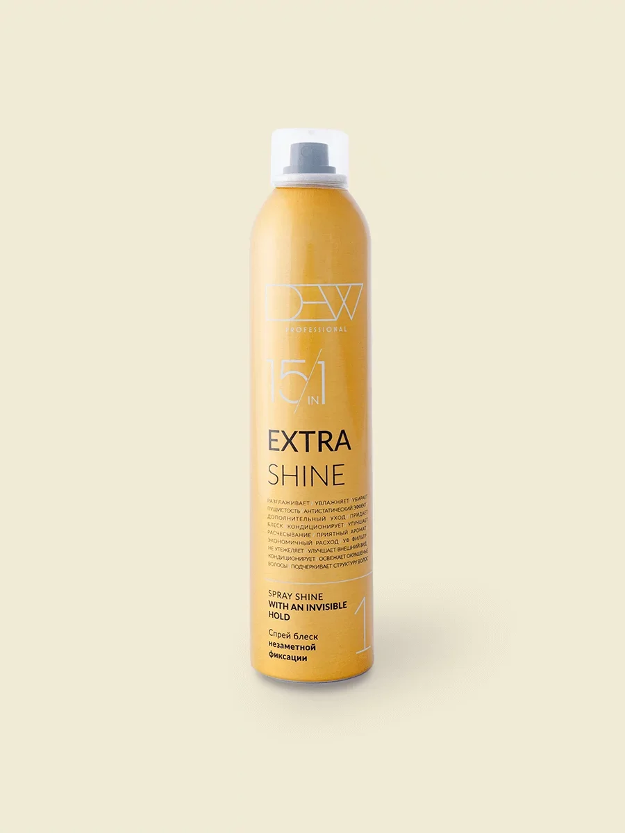 Спрей Блеск незаметной фиксации 15 в 1. Spray Shine DEW PROFESSIONAL