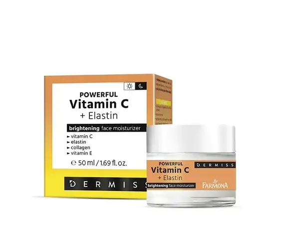 Farmona Выравнивающий тон увлажняющий крем для лица с витамином С и эластином. DERMISS