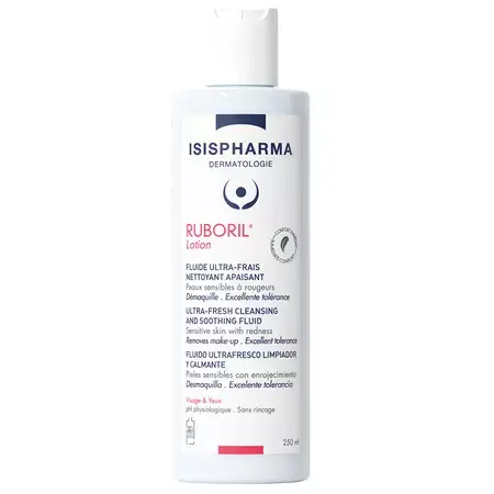 IsisPharma RUBORIL LOTION Успокаивающее молочко для снятия макияжа и очищения чувствительной кожи лица с покраснениями Руборил Исис Фарма