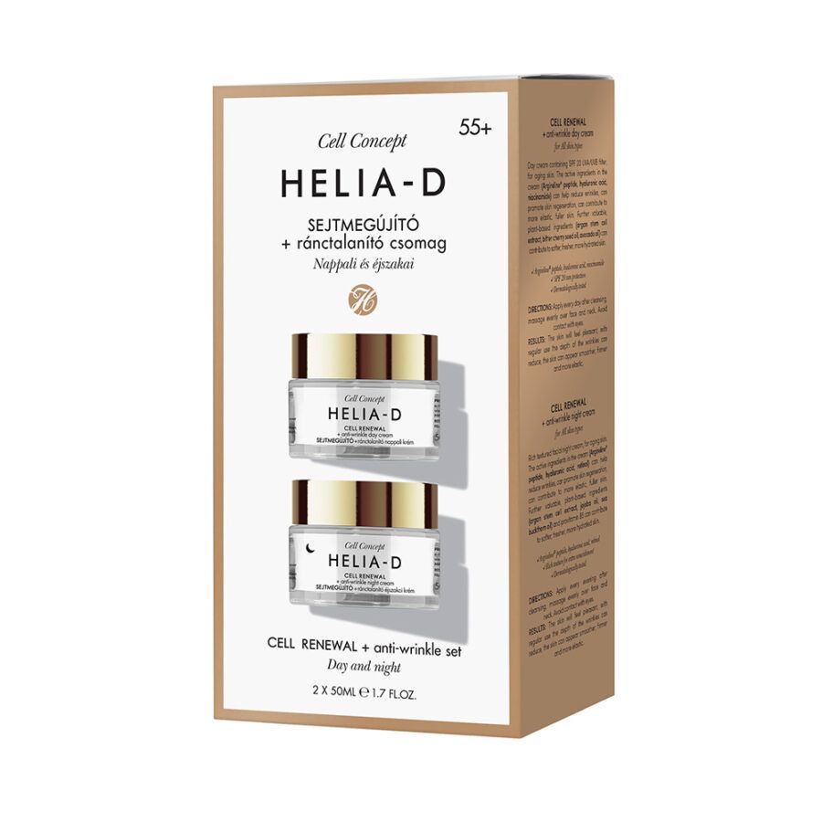 Н-р Helia-D Cell Concept 55 + Клеточное обновление. Набор набор дневной крем от морщин SPF20 и ночной крем от морщин