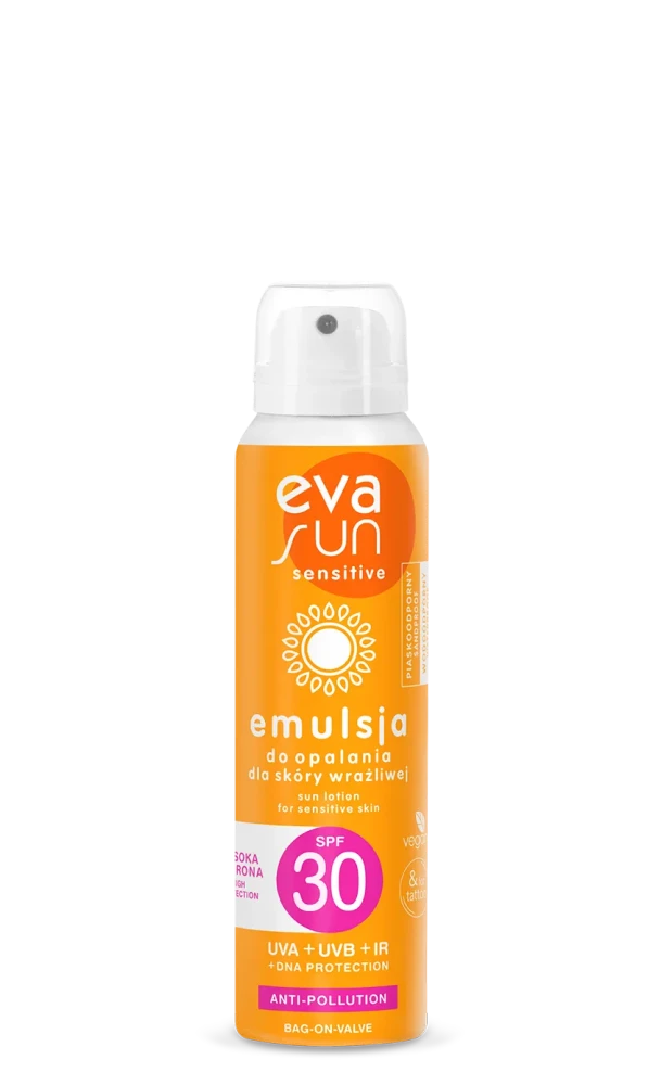 EVA SUN SENSITIVE SPF 30 Солнцезащитная лосьон спрей с витамином Е для чувствтельной кожи EVA SUN SENSITIVE SPF 30 Солнцезащитная лосьон спрей с витамином Е для чувствтельной кожи