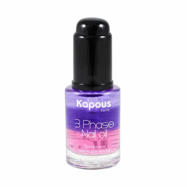 Питательное масло для ногтей и кутикулы укрепляющее трехфазное 3 Phase nail oil Kapous