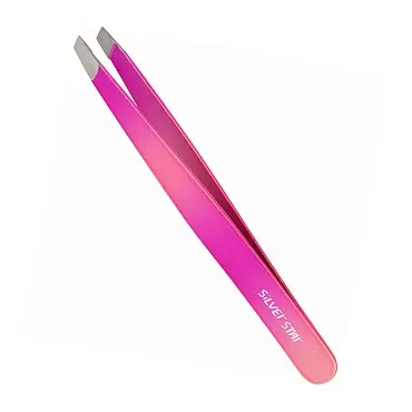 Пинцет для бровей скошенный, Silver Star, АТ 9938