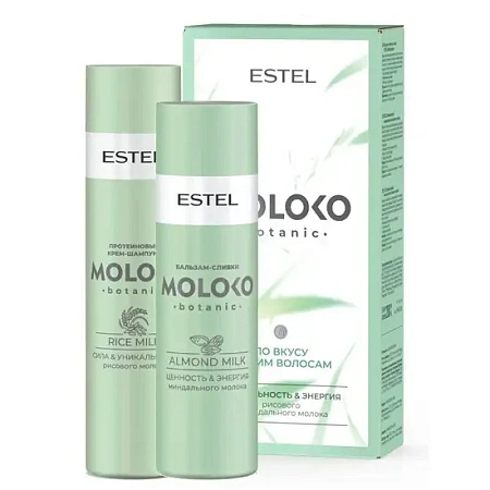 ESTEL Moloko botanic Набор протеиновый рисовое и миндальное молоко, (шампунь 250мл, бальзам 200мл) ESTEL Moloko botanic Набор протеиновый рисовое и миндальное молоко, (шампунь 250мл, бальзам 200мл)