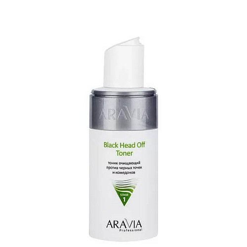 Товар ARAVIA Professional Тоник очищающий против черных точек и комедонов для жирной проблемной кожи Black Head Off Toner Тоники, Лосьоны, Термальная вода Товар ARAVIA Professional Тоник очищающий против черных точек и комедонов для жирной проблемной кожи Black Head Off Toner Тоники, Лосьоны, Термальная вода