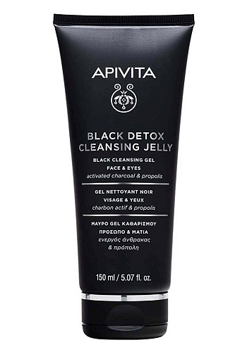Товар Гель черный детокс очищающий для лица и глаз APIVITA Black cleanser gel face eyes Для умывания и снятия макияжа Товар Гель черный детокс очищающий для лица и глаз APIVITA Black cleanser gel face eyes Для умывания и снятия макияжа