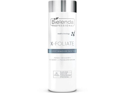 Товар Кислотный тоник для кожи с пигментацией Bielenda Professional X-FOLIATE Dark Spot Remover Face Toner Тоники, Лосьоны, Термальная вода Товар Кислотный тоник для кожи с пигментацией Bielenda Professional X-FOLIATE Dark Spot Remover Face Toner Тоники, Лосьоны, Термальная вода