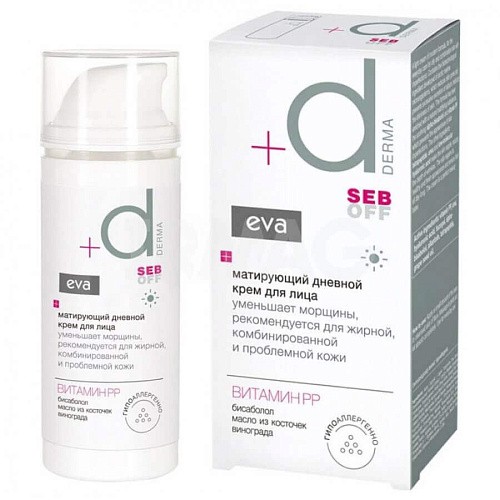 Товар Eva derma Матирующий дневной крем для лица Seb OFF Кремы Товар Eva derma Матирующий дневной крем для лица Seb OFF Кремы