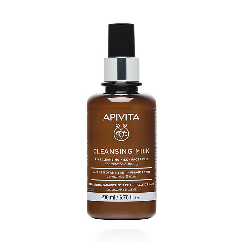 Товар Молочко очищающее для снятия макияжа для лица и глаз APIVITA 3 in 1 cleanising milk face eyes Для умывания и снятия макияжа Товар Молочко очищающее для снятия макияжа для лица и глаз APIVITA 3 in 1 cleanising milk face eyes Для умывания и снятия макияжа