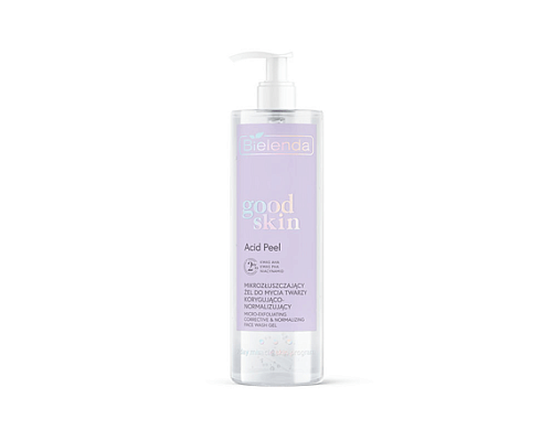 Товар Bielenda Good Skin Acid Peel Гель для умывания лица микроотшелушивающий корректирующий и нормализующий с AHA PHA кислотами и ниацинамидом Для умывания и снятия макияжа Товар Bielenda Good Skin Acid Peel Гель для умывания лица микроотшелушивающий корректирующий и нормализующий с AHA PHA кислотами и ниацинамидом Для умывания и снятия макияжа