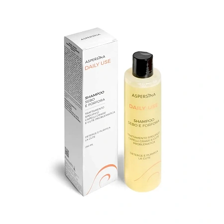 Товар ASPERSINA DAILY USE SHAMPOO SEBO E FORFORA Шампунь себорегулирующий для жирной кожи головы от перхоти с муцином улитки и салициловой кислотой Шампунь Товар ASPERSINA DAILY USE SHAMPOO SEBO E FORFORA Шампунь себорегулирующий для жирной кожи головы от перхоти с муцином улитки и салициловой кислотой Шампунь