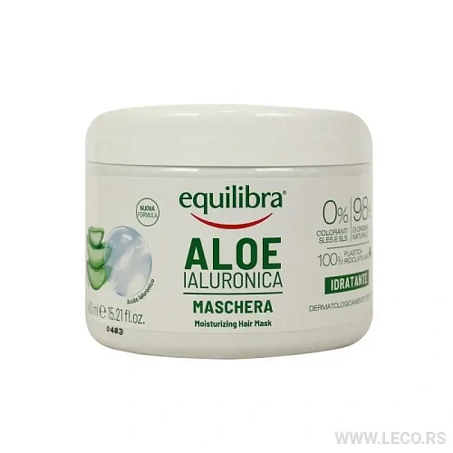 EQUILIBRA Aloe. Гиалуроновая увлажняющая маска для волос Алоэ EQUILIBRA Aloe. Гиалуроновая увлажняющая маска для волос Алоэ