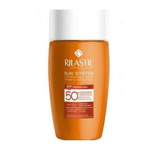 Rilastil SUN SYSTEM PPT Водостойкий солнцезащитный SPF 50 флюид для чувствительной кожи с pro-DNA complex Rilastil SUN SYSTEM PPT Водостойкий солнцезащитный SPF 50 флюид для чувствительной кожи с pro-DNA complex