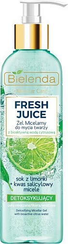 Товар Мицеллярный гель детокс для очищения лица Bielenda Fresh Juice Для умывания и снятия макияжа Товар Мицеллярный гель детокс для очищения лица Bielenda Fresh Juice Для умывания и снятия макияжа