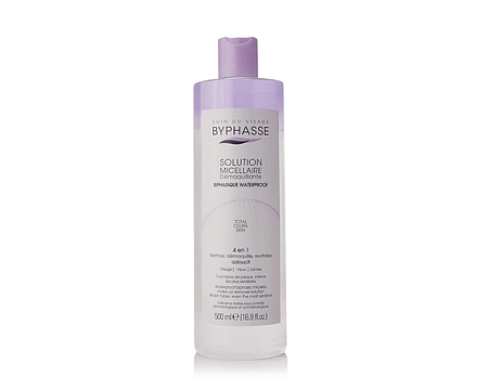 Товар Двухфазная мицеллярная жидкость 4 в 1 для снятия водостойкого макияжа для всех типов кожи BYPHASSE Для умывания и снятия макияжа Товар Двухфазная мицеллярная жидкость 4 в 1 для снятия водостойкого макияжа для всех типов кожи BYPHASSE Для умывания и снятия макияжа
