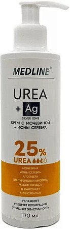 МедЛайн Крем с мочевиной 25 % + ионы серебра MedLine МедЛайн Крем с мочевиной 25 % + ионы серебра MedLine