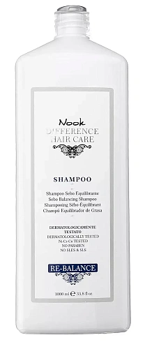 Nook Re-Balance, Шампунь себорегулирующий для жирных волос, DIFFERENCE HAIR CARE Sebo Control Shampoo Nook Re-Balance, Шампунь себорегулирующий для жирных волос, DIFFERENCE HAIR CARE Sebo Control Shampoo