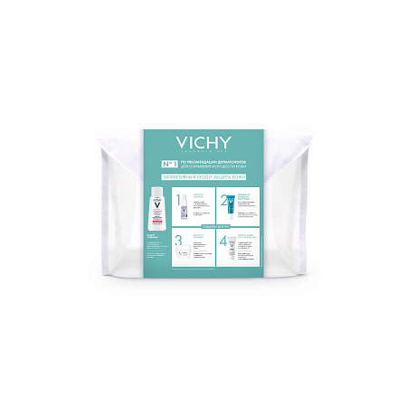 Набор VICHY PURETE THERMALE Эффективный уход и защита кожи. Мицеллярная вода + в подарок 4 миниатюрных средства Набор VICHY PURETE THERMALE Эффективный уход и защита кожи. Мицеллярная вода + в подарок 4 миниатюрных средства