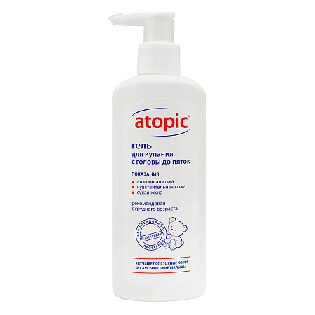Atopic гель для купания детский с головы до пяток Atopic гель для купания детский с головы до пяток