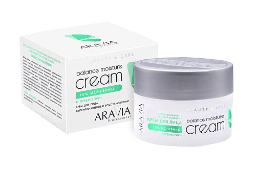Аравия Крем для лица с пребиотиками и мочевиной 10 % суперувлажнение и восстановление Balance Moisture Cream, ARAVIA Professional