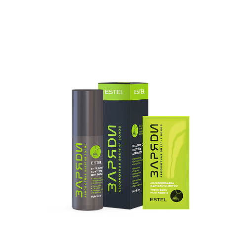 Товар Estel Спрей двухвазный для волос антистатик, Виталити-спрей-коктейль для волос ESTEL ЗАРЯДИ Лосьон Товар Estel Спрей двухвазный для волос антистатик, Виталити-спрей-коктейль для волос ESTEL ЗАРЯДИ Лосьон