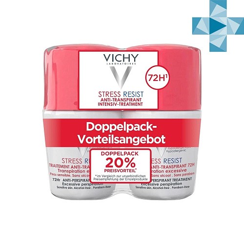 Товар Vichy Deodorants Дуопак Дезодорант антиперспирант Виши (женский роликовый от пота 72 ч на 2-ой продукт скидка 50%) Для женщин Товар Vichy Deodorants Дуопак Дезодорант антиперспирант Виши (женский роликовый от пота 72 ч на 2-ой продукт скидка 50%) Для женщин