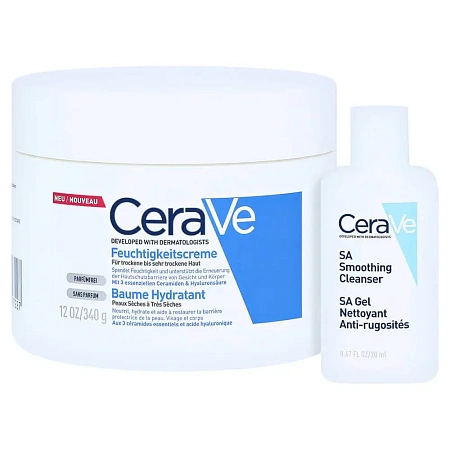 CeraVe Набор для увлажнения лица (крем + очищающий крем-гель в подарок) CeraVe Набор для увлажнения лица (крем + очищающий крем-гель в подарок)