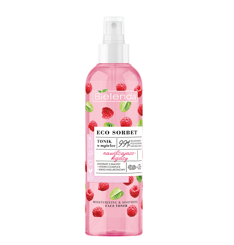 Товар Bielenda ECO SORBET Raspberry Тоник увлажняющий и успокаивающий Mist Toner Тоники, Лосьоны, Термальная вода Товар Bielenda ECO SORBET Raspberry Тоник увлажняющий и успокаивающий Mist Toner Тоники, Лосьоны, Термальная вода