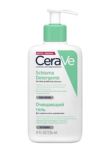CeraVe Гель очищающий для нормальной и жирной кожи лица и тела Foaming Facial Cleanser
