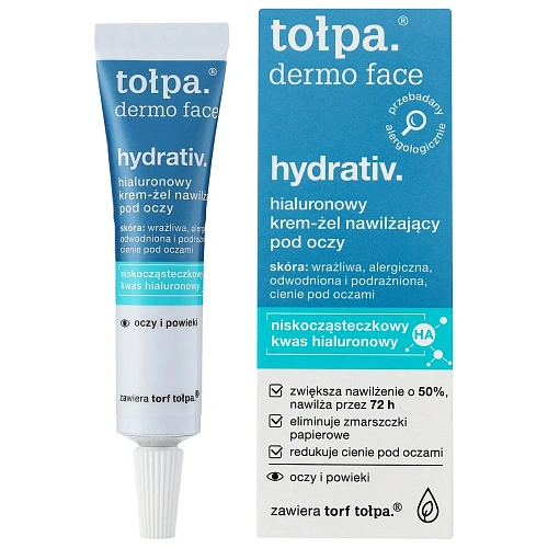 Товар Tolpa dermo face hydrativ Увлажняющий крем - гель для глаз с гиалуроновой кислотой Для контура глаз Товар Tolpa dermo face hydrativ Увлажняющий крем - гель для глаз с гиалуроновой кислотой Для контура глаз