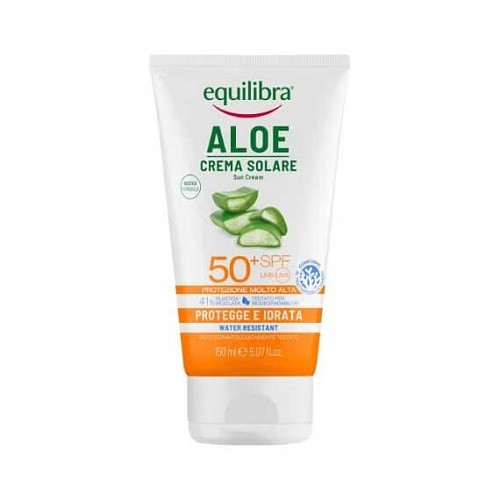 Солнцезащитный водостойкий крем для лица SPF 50 с алоэ вера с комплексом PROSUN-UV Aloe EQUILIBRA Солнцезащитный водостойкий крем для лица SPF 50 с алоэ вера с комплексом PROSUN-UV Aloe EQUILIBRA