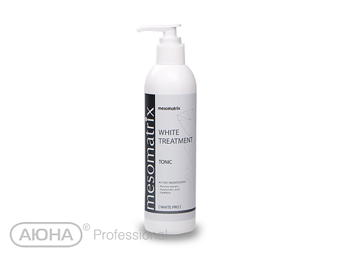 Товар Тоник осветляющий против пигментных пятен WHITE TREATMENT Mesomatrix Professional Тоники, Лосьоны, Термальная вода Товар Тоник осветляющий против пигментных пятен WHITE TREATMENT Mesomatrix Professional Тоники, Лосьоны, Термальная вода