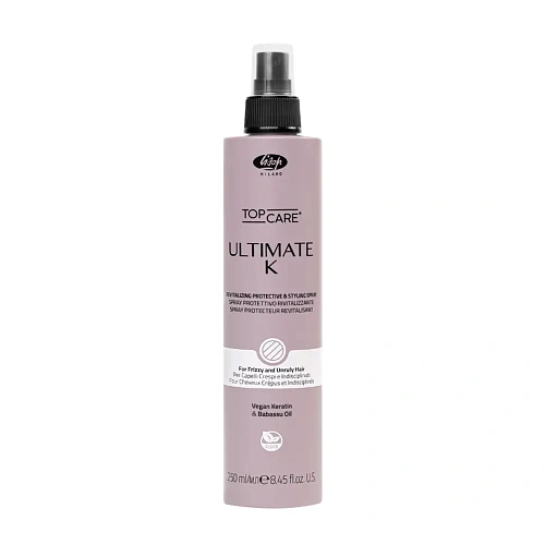 Товар Lisap Ultimate K Straight Fluid Разглаживающий кератиновый термозащитный флюид для вьющихся и непослушных волос Кератин Товар Lisap Ultimate K Straight Fluid Разглаживающий кератиновый термозащитный флюид для вьющихся и непослушных волос Кератин