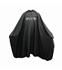 Пеньюар для стрижки черный на крючках, OLLIN Professional, 160 х 145 см