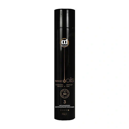 Товар Лак для волос экстрасильной фиксации 3 без запаха. 5 Magic Oil Style Constant Delight Товар Лак для волос экстрасильной фиксации 3 без запаха. 5 Magic Oil Style Constant Delight
