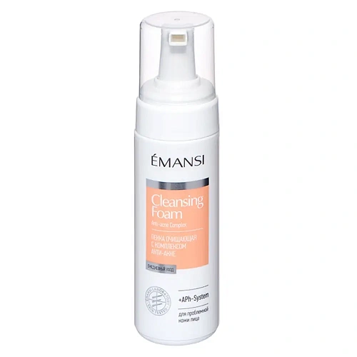 Товар Пенка очищающая Анти-акне для сужения пор для проблемной кожи лица Emansi Для умывания и снятия макияжа Товар Пенка очищающая Анти-акне для сужения пор для проблемной кожи лица Emansi Для умывания и снятия макияжа