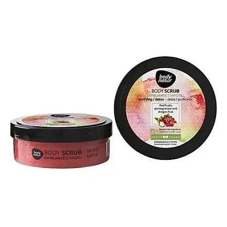 Скраб для тела Красные фрукты, Гранат и Драконий фрукт Body Natur BODY SCRUB Red fruits, pomegranate and dragon fruit Скраб для тела Красные фрукты, Гранат и Драконий фрукт Body Natur BODY SCRUB Red fruits, pomegranate and dragon fruit