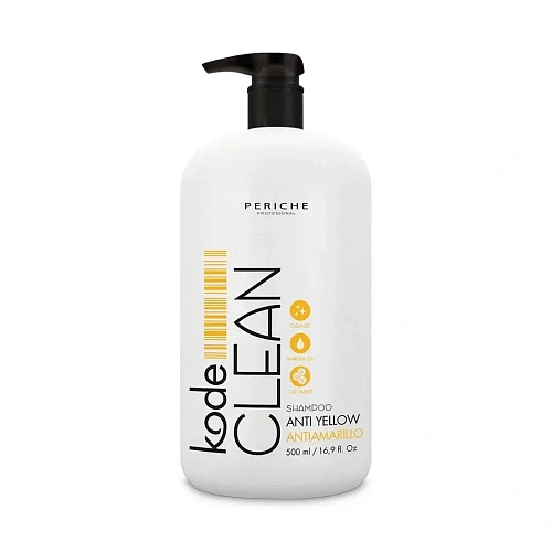 Periche Kode CLEAN Шампунь фиолетовый для нейтрализации желтизны блонд волос ANTI-YELLOW Shampoo BLOND HAIR Periche Kode CLEAN Шампунь фиолетовый для нейтрализации желтизны блонд волос ANTI-YELLOW Shampoo BLOND HAIR