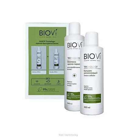 Товар Набор BIOVI Trihology укрепляющий увлажняющий блеск от выпадения волос блеск и объем Для женщин Товар Набор BIOVI Trihology укрепляющий увлажняющий блеск от выпадения волос блеск и объем Для женщин