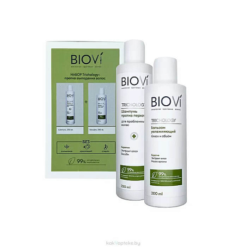 Товар Набор BIOVI Trihology укрепляющий увлажняющий блеск от выпадения волос блеск и объем Для женщин Товар Набор BIOVI Trihology укрепляющий увлажняющий блеск от выпадения волос блеск и объем Для женщин