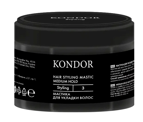 Товар KONDOR Мастика для укладки волос средней фиксации Товар KONDOR Мастика для укладки волос средней фиксации