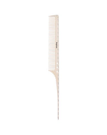 Расческа с пластиковым хвостиком парикмахерская Polycarbonate 249*24 мм Kapous Professional Расческа с пластиковым хвостиком парикмахерская Polycarbonate 249*24 мм Kapous Professional