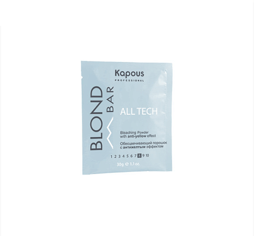 Blond Bar Kapous Professional All tech Обесцвечивающий порошок антижелтый Капус Блонд Бар 