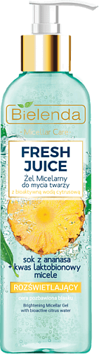 Товар Bielenda Fresh Juice Мицеллярный гель для умывания Ананас Для умывания и снятия макияжа Товар Bielenda Fresh Juice Мицеллярный гель для умывания Ананас Для умывания и снятия макияжа