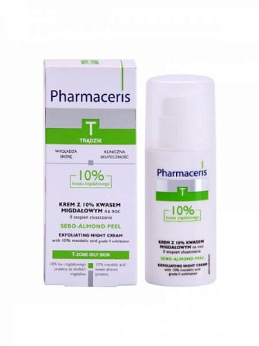 Товар Ночной пилинг-крем с 10% миндальной кислотой Sebo-Almond Peel Pharmaceris T Кремы Товар Ночной пилинг-крем с 10% миндальной кислотой Sebo-Almond Peel Pharmaceris T Кремы