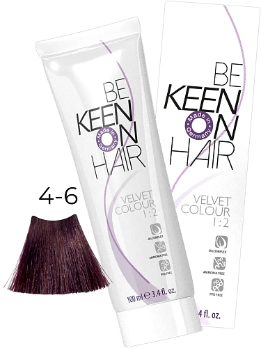 4.6 Дикая слива KEEN Краска без аммиака Кене для волос Velvet Colour 4.6 Дикая слива KEEN Краска без аммиака Кене для волос Velvet Colour
