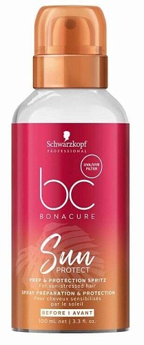 Спрей для волос "Защита от солнца" Sun Protect Prep & Protection Spritz For sun-stressed hair Schwarzkopf Bonacure Спрей для волос "Защита от солнца" Sun Protect Prep & Protection Spritz For sun-stressed hair Schwarzkopf Bonacure