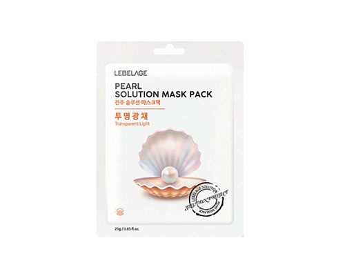 Товар Lebelage Маска тканевая отбеливающая с экстрактом жемчуга PEARL SOLUTION MASK Маски Товар Lebelage Маска тканевая отбеливающая с экстрактом жемчуга PEARL SOLUTION MASK Маски